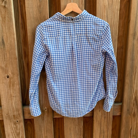 Gap Gingham Shrunken Boyfriend Blouse - Picture 4 of 9